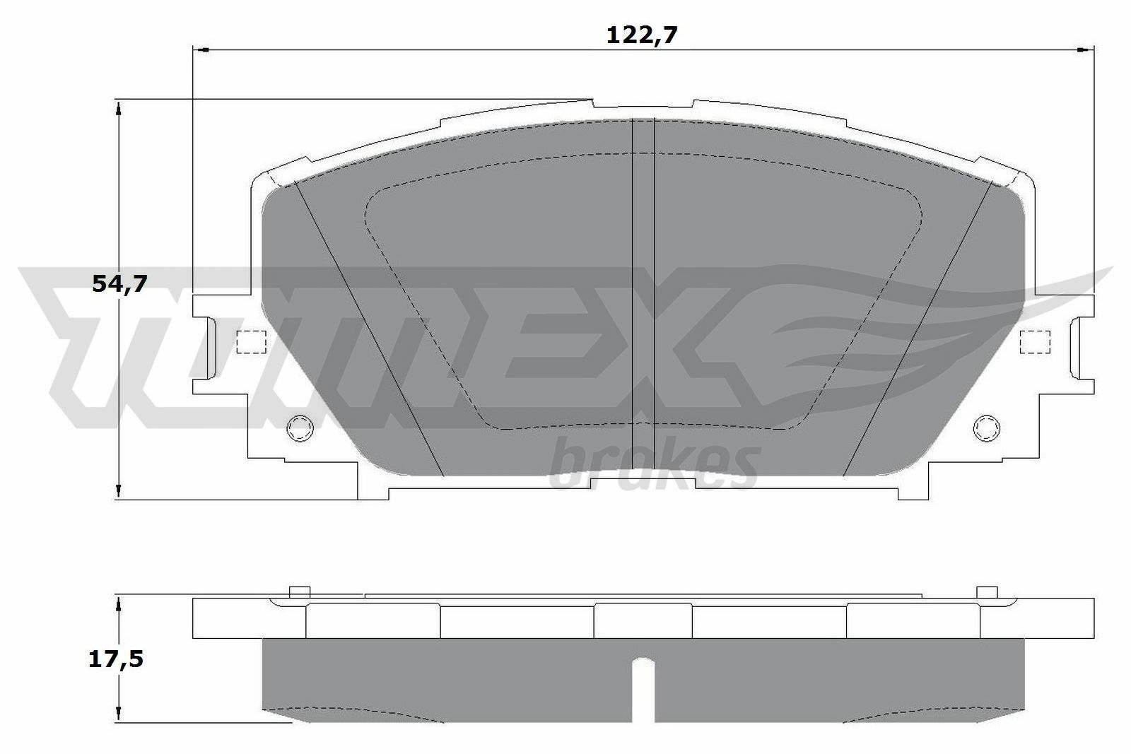 Sada brzdových destiček, kotoučová brzda TOMEX Brakes